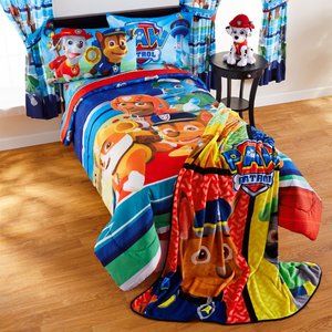 Paw Patrol Puppy Hero 7Pc Comforter & Sheet Set+Plush Pups Twin Size Bun…